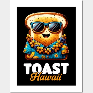 Toast Hawaii – Bread with Sunglasses and Hawaiian Shirt Posters and Art